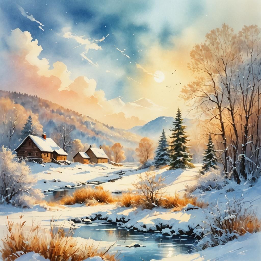  Winter landscape  by @Margot