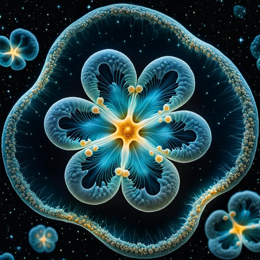 Flower Shape Space Amoeba  by @Wesker
