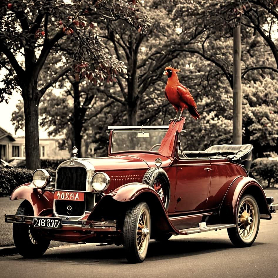 Glamorous 1920s Ladies in a Vibrant Landscape