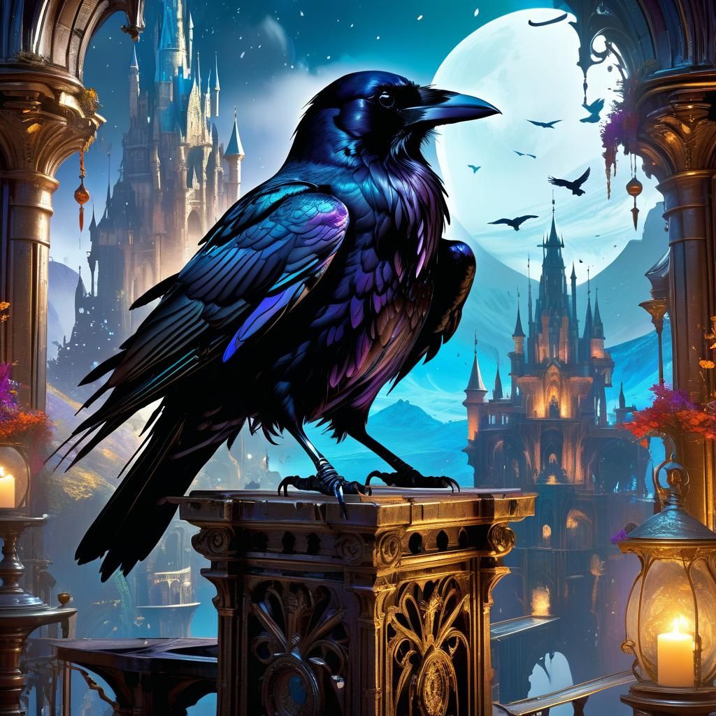 Raven Familiar - AI Generated Artwork - NightCafe Creator