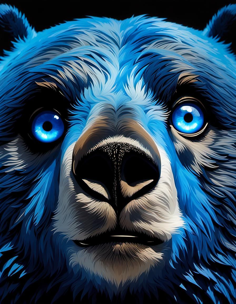 Close Up Microphotograph Towering Obese Bear Lamp Eyes Blue Large   DrFpDaa1soaYJ1tOAmwo  1  46kx6 