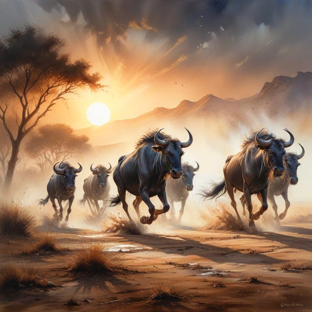 wildebeest  by @Dik 