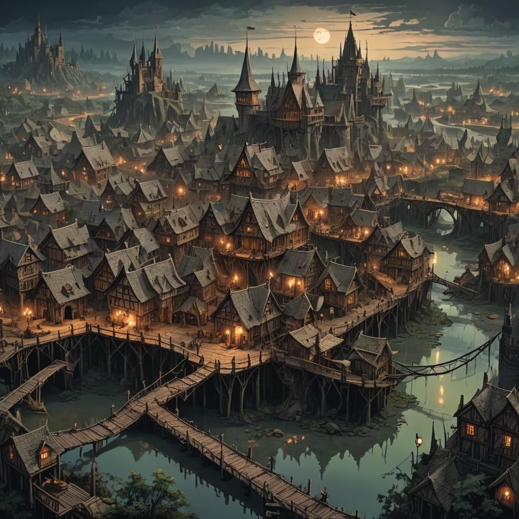 Swamp City - AI Generated Artwork - NightCafe Creator