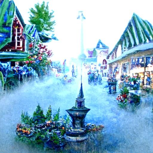 The town center