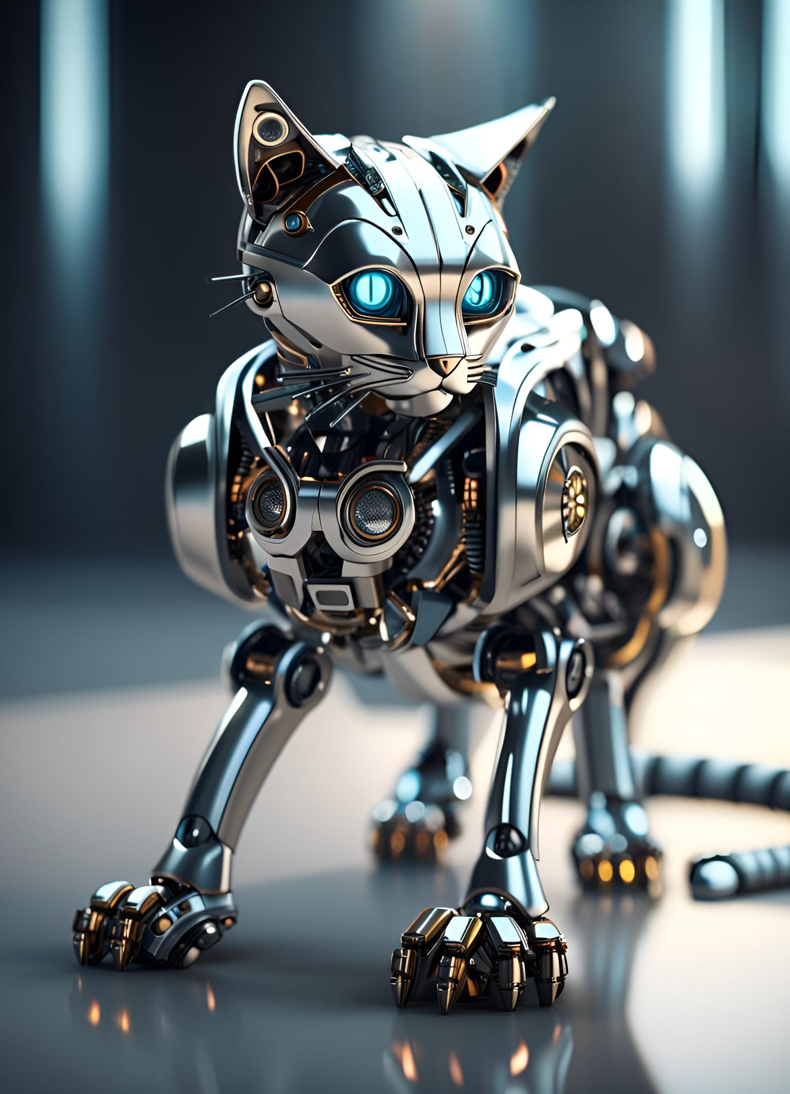 Robo-Cat - AI Generated Artwork - NightCafe Creator