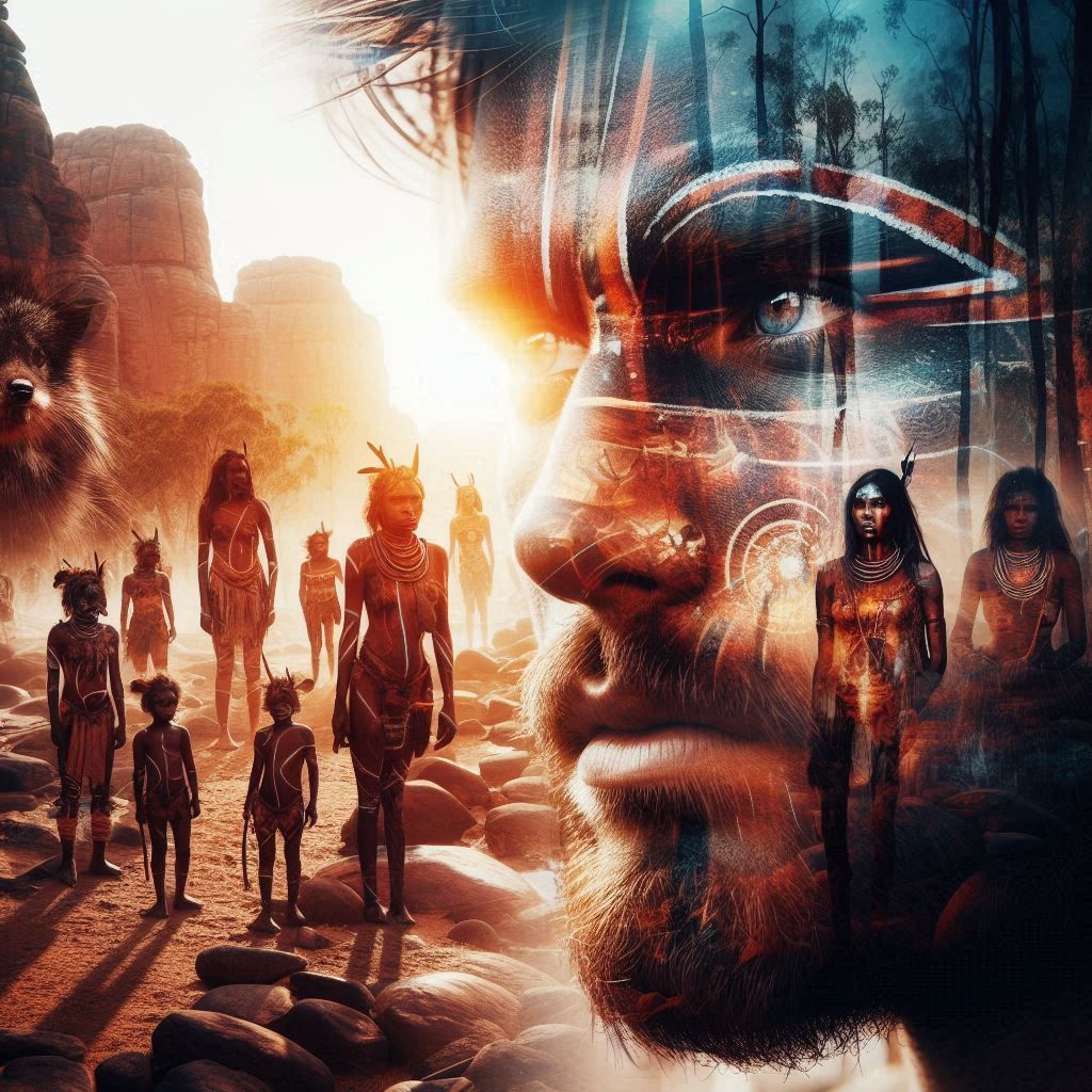 double exposure beautiful fantasy portrait landscape..