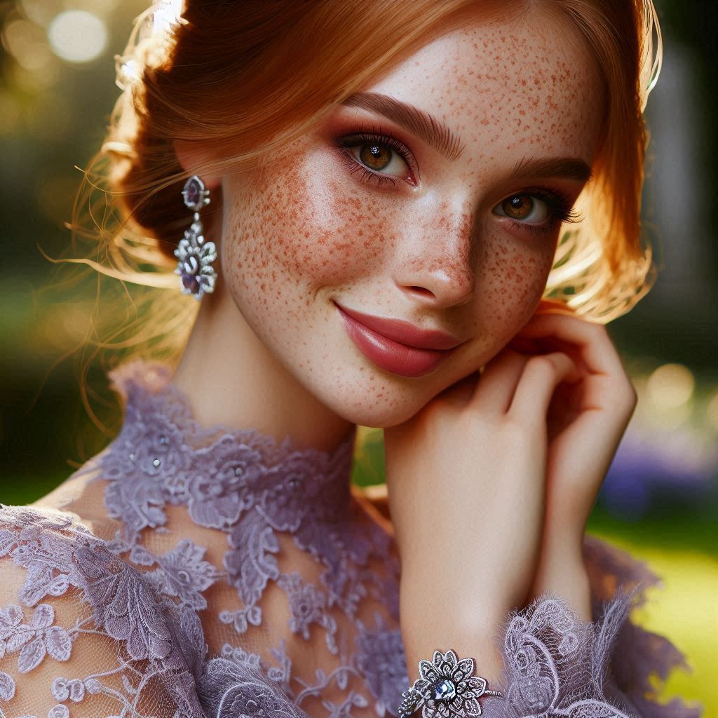 Freckled slavic girl