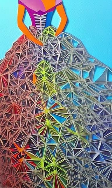 Modular Origami PrismaticNeonRainbowSupercalifragilisticexpi...