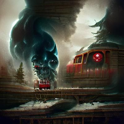The train sinister by Greg Rutkowski