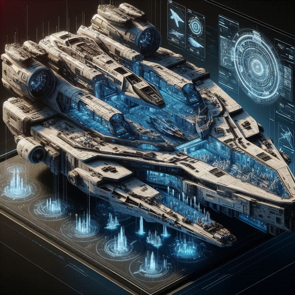 New SuperCruiser Battleship 3D tech design