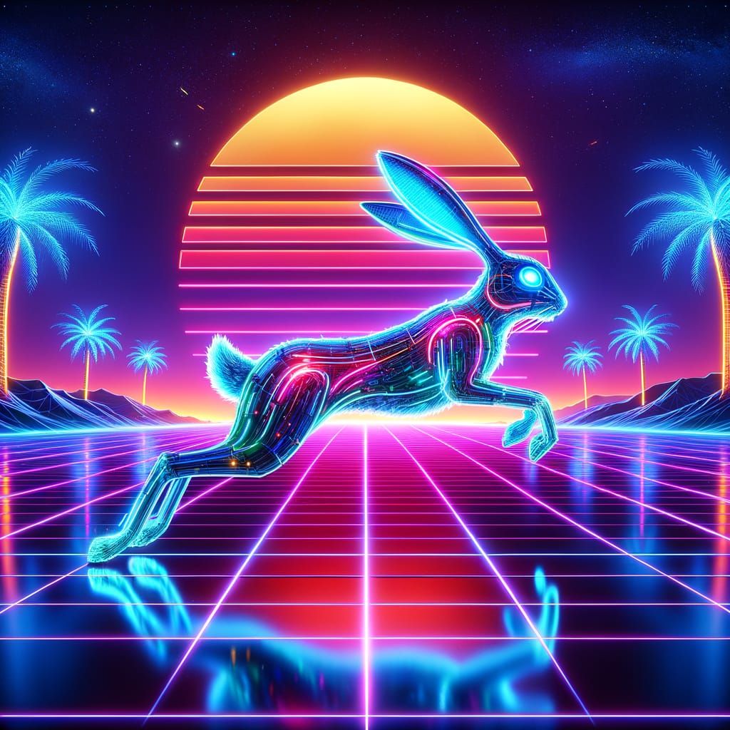 Synthwave on the Run  by @Eve
