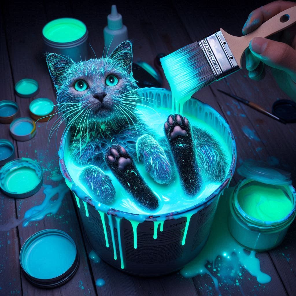 Paint with a hint of cat