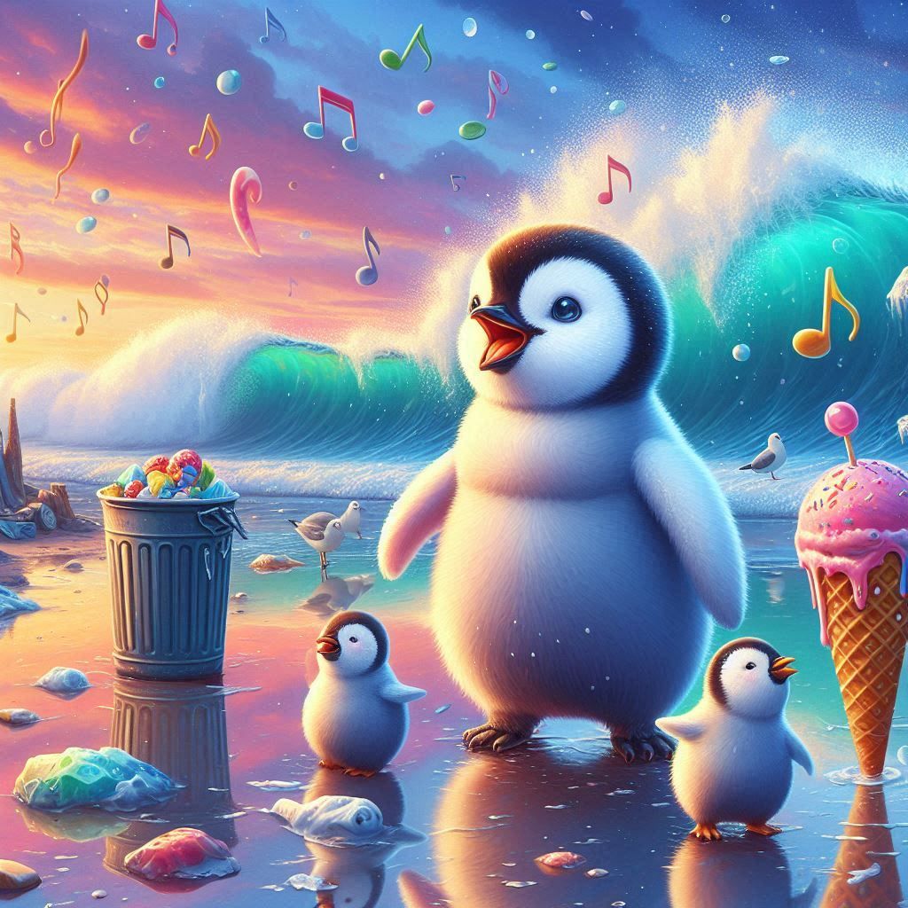 Famille pingouin, chantent