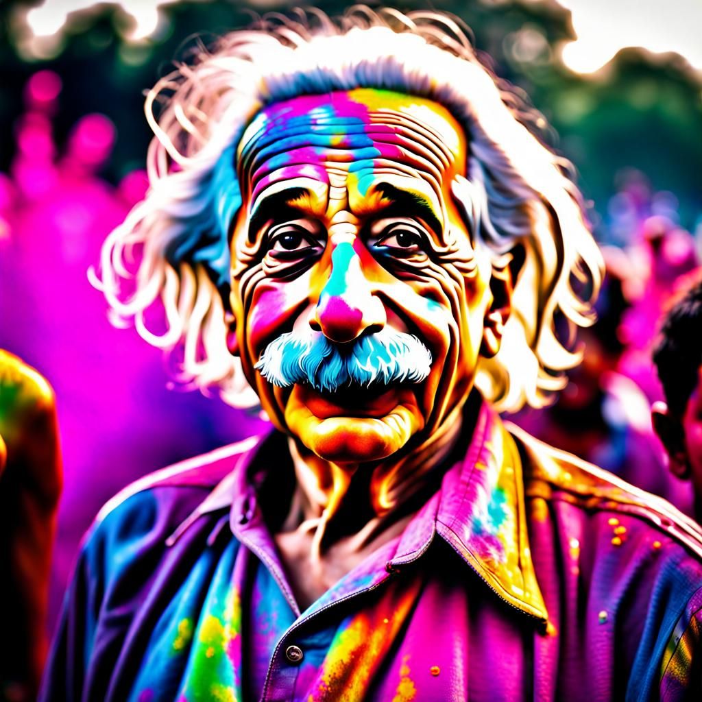 google poster on bahubali einstein holi