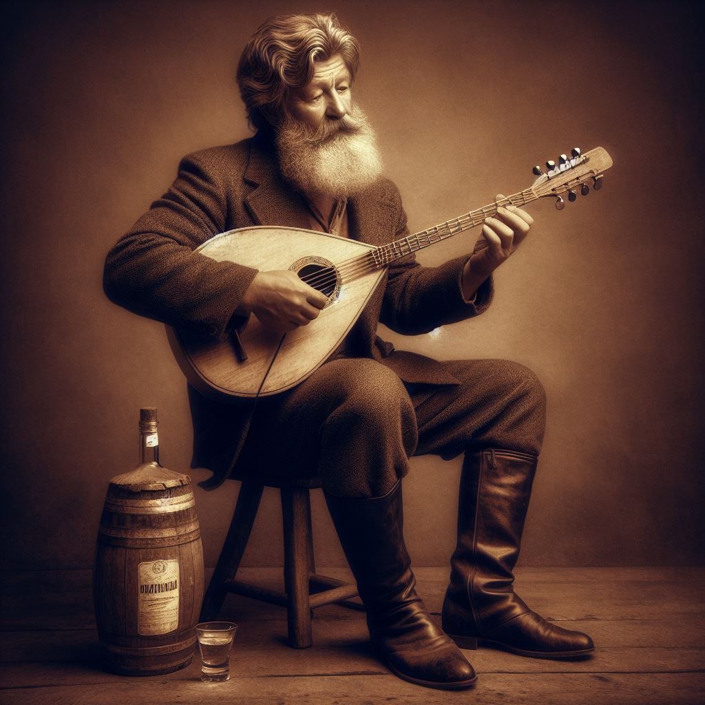 Russian balalaika player