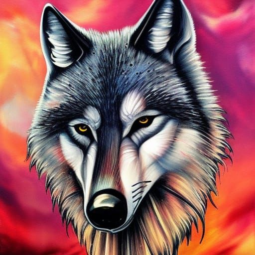 beautiful 'draw' of wolf