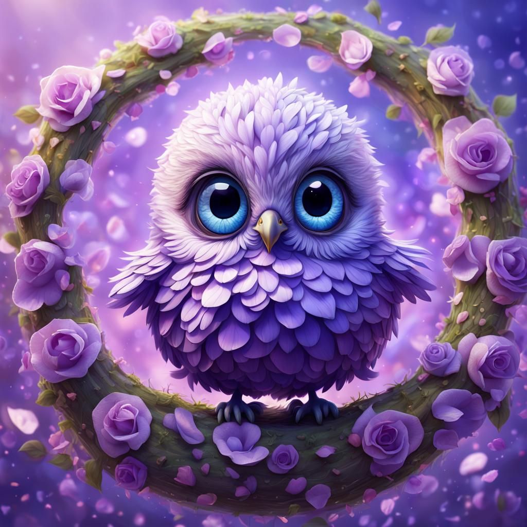 Violet petal bird 