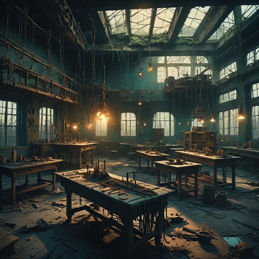 Abandoned Laboratory: Dark Fantasy Matte Painting