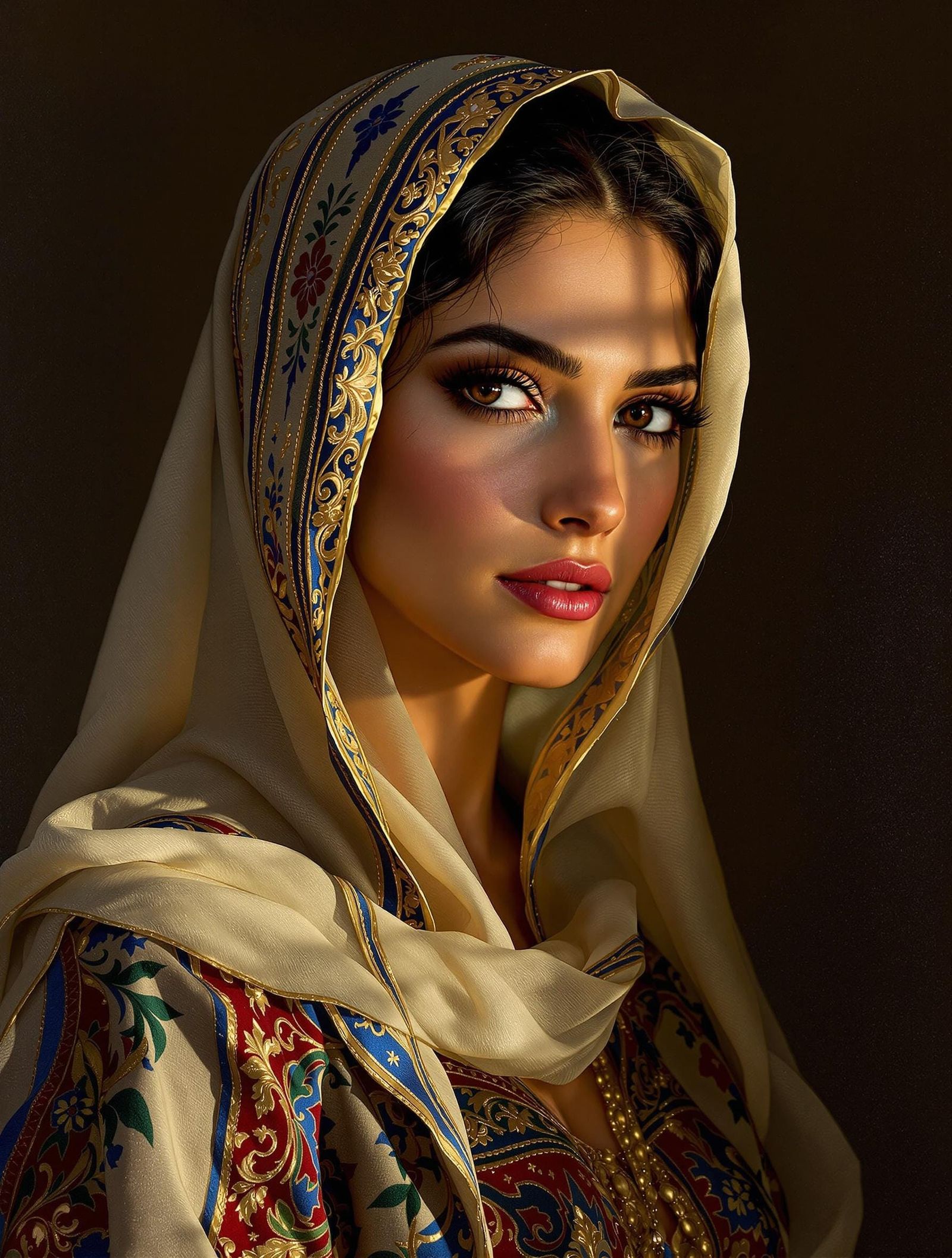 ليلى نور (Layla Noor) | Rembrandt portrait (Flux Pro v1.1 Ultra)  by @Mak