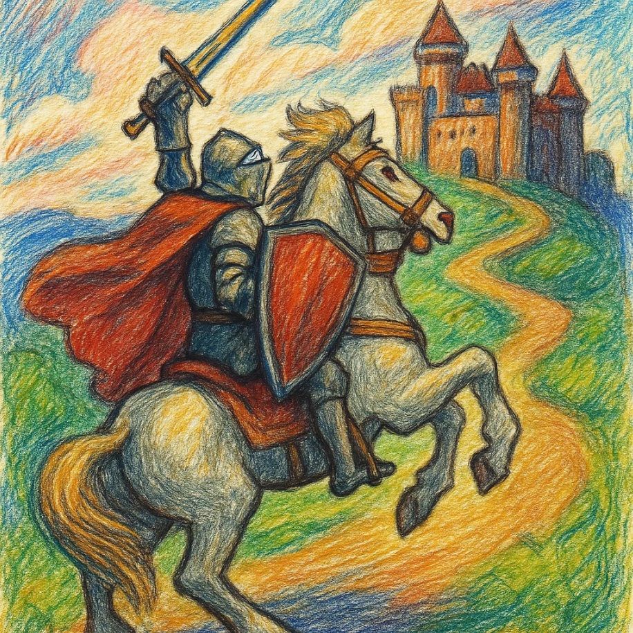 Sir Percival (colored pencil)