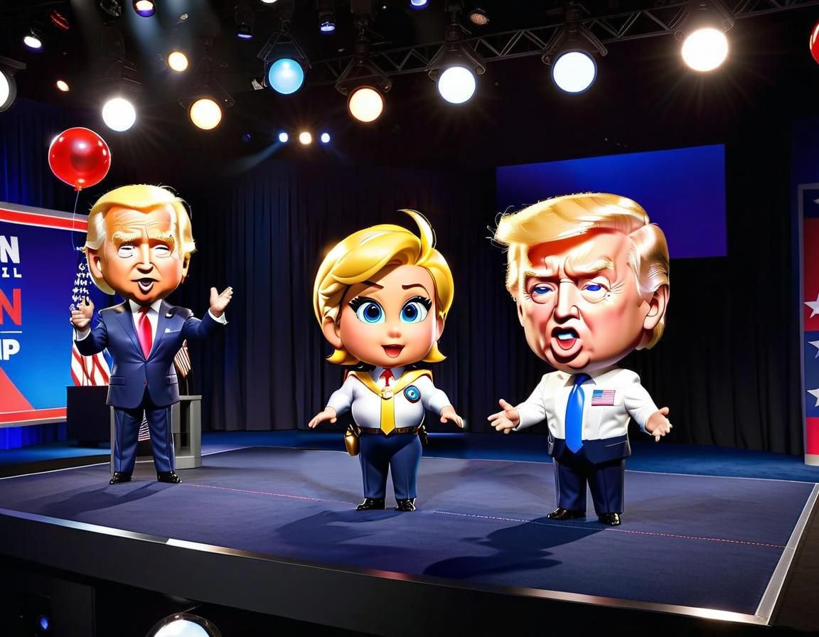Presidential bubble-head debate 2024 by Per.