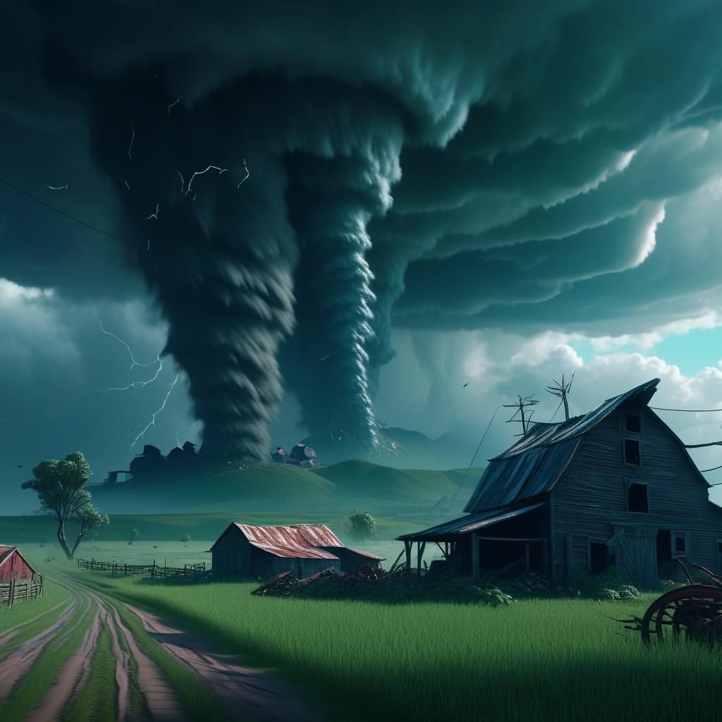 Tornadoes Approaching - AI Generated Artwork - NightCafe Creator