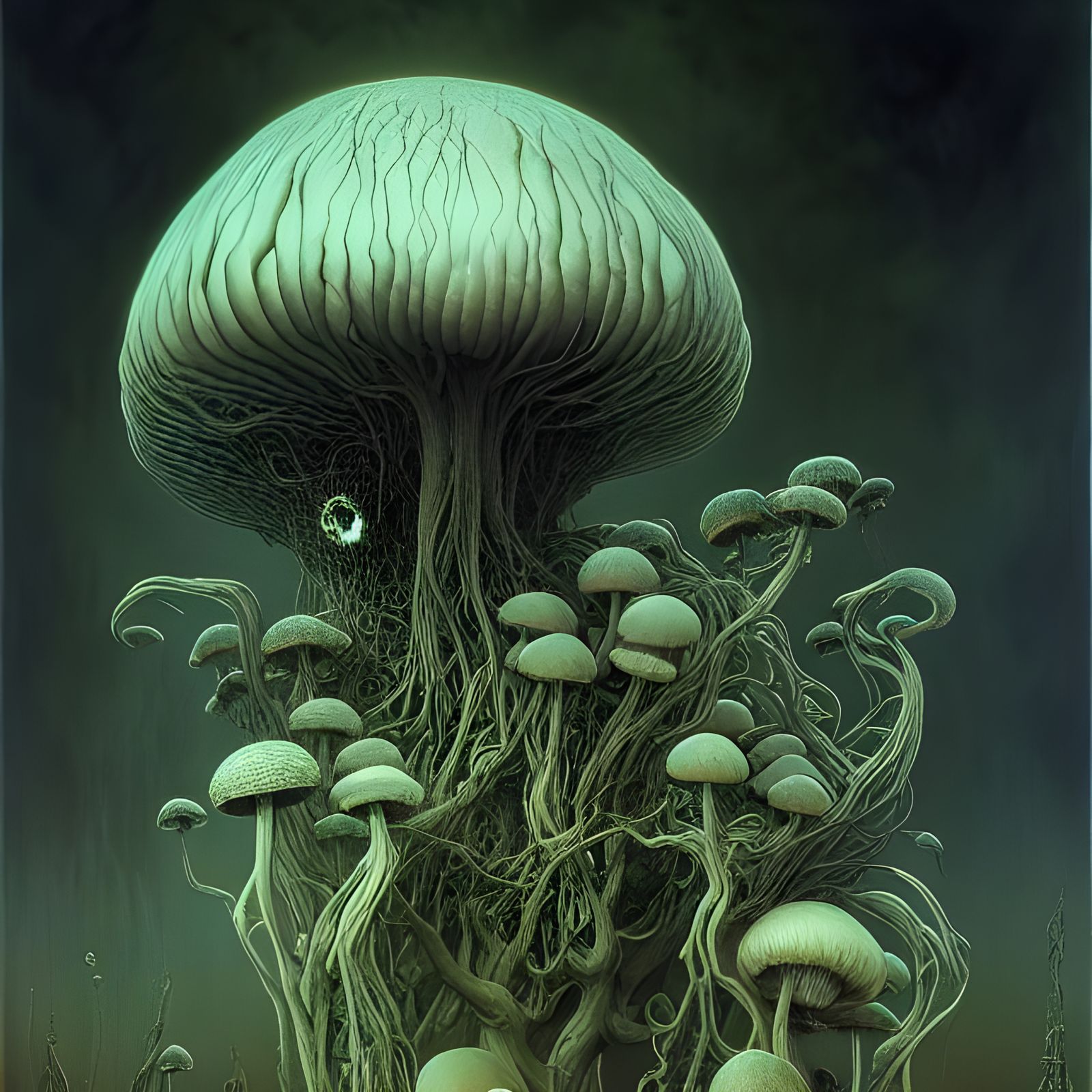 scary mushrooms - AI Generated Artwork - NightCafe Creator