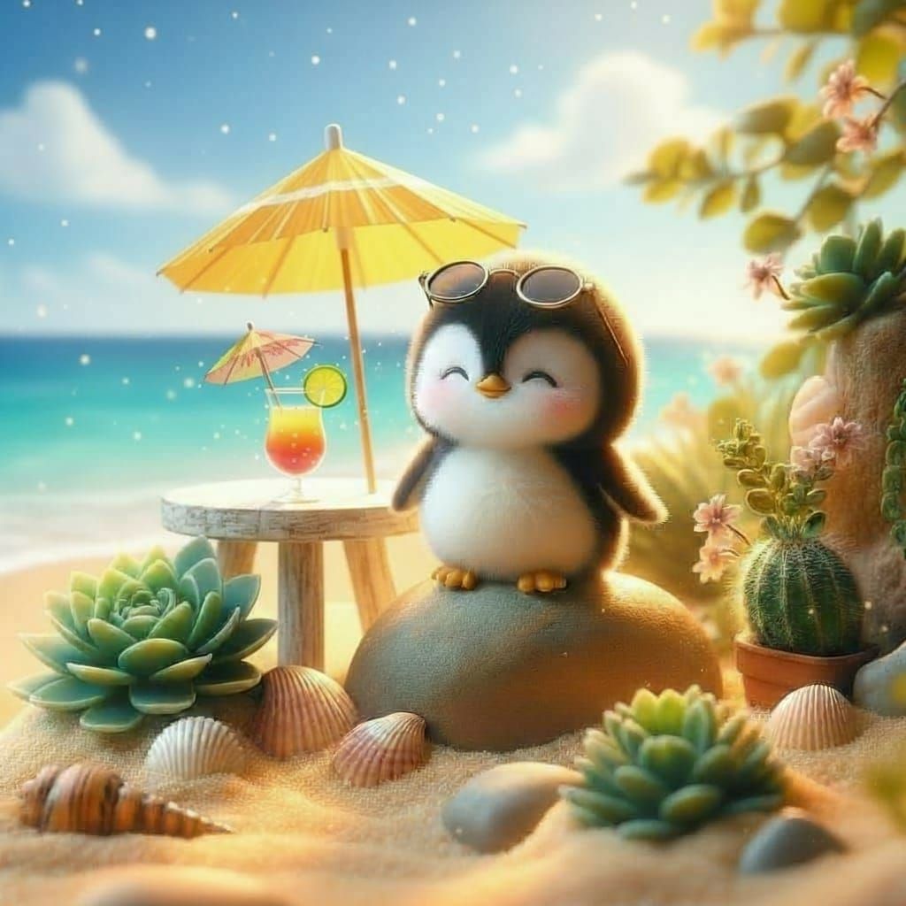 Penguin at the Beach