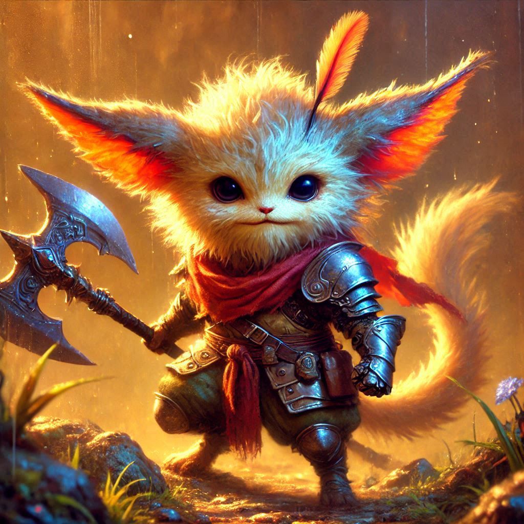 adorable fairy-tale fantasy creature portrait..