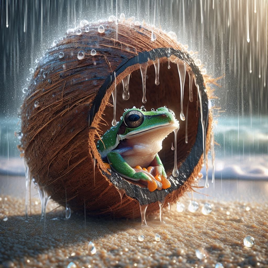 The smart little tree frog