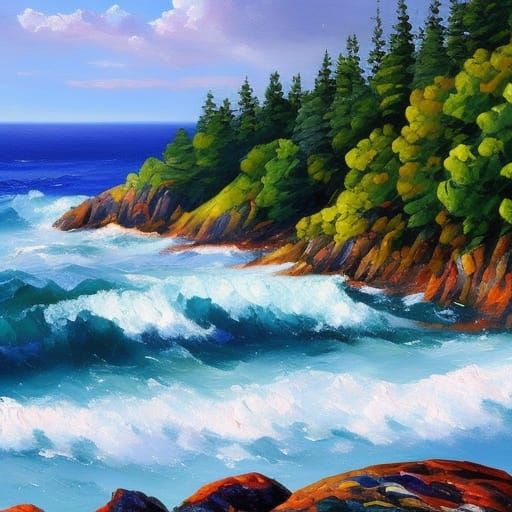 trees on the coast