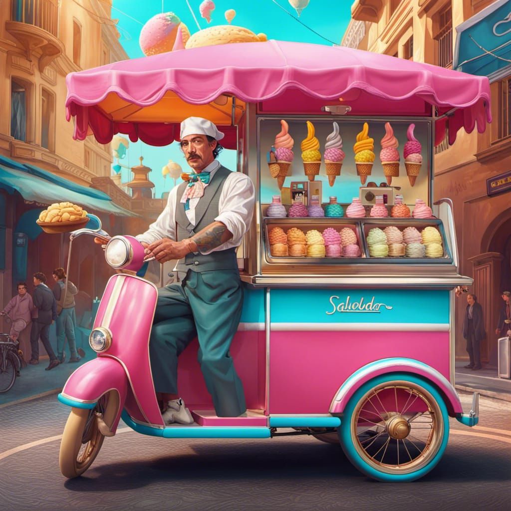 Salvador Dali likes Ice Cream   by @Vibe Weib 