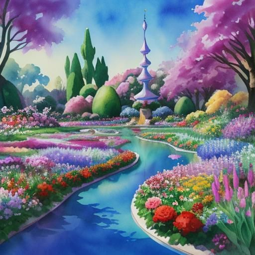 flower garden - AI Generated Artwork - NightCafe Creator