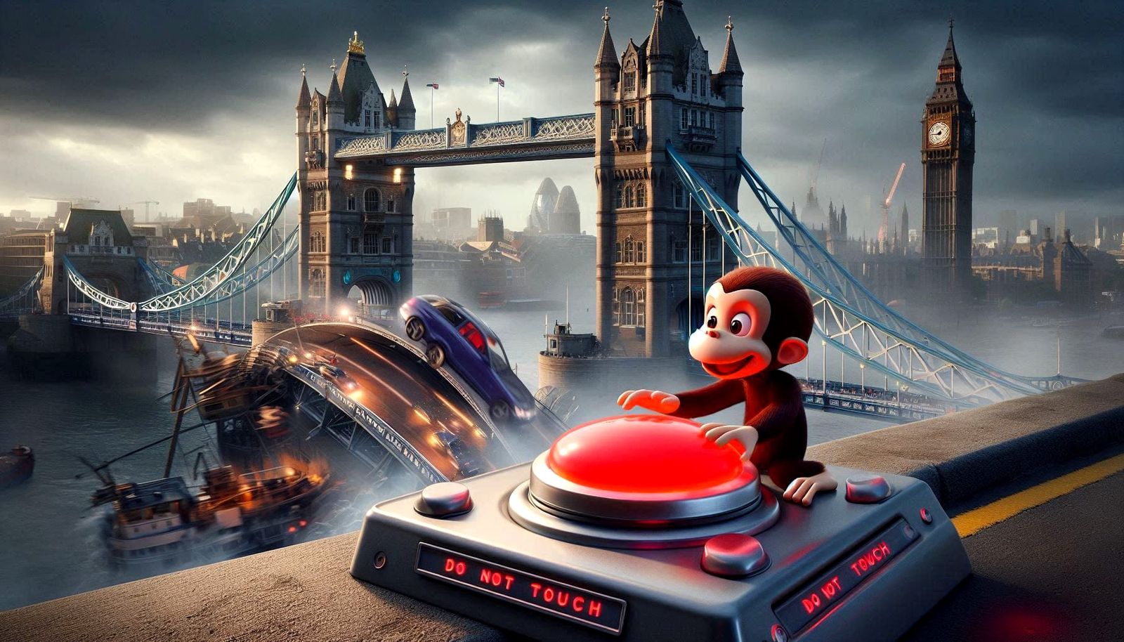 Curious George and the AI Image Chaos Monkey Button