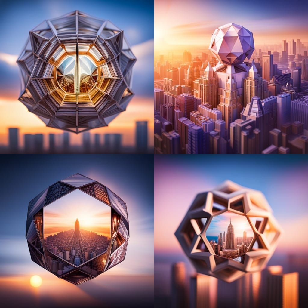 Rhombicosidodecahedron-shaped city