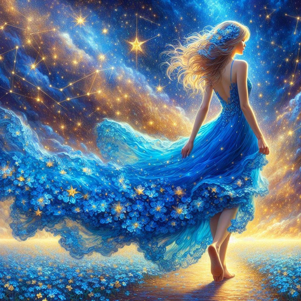 La robe bleue myosotis