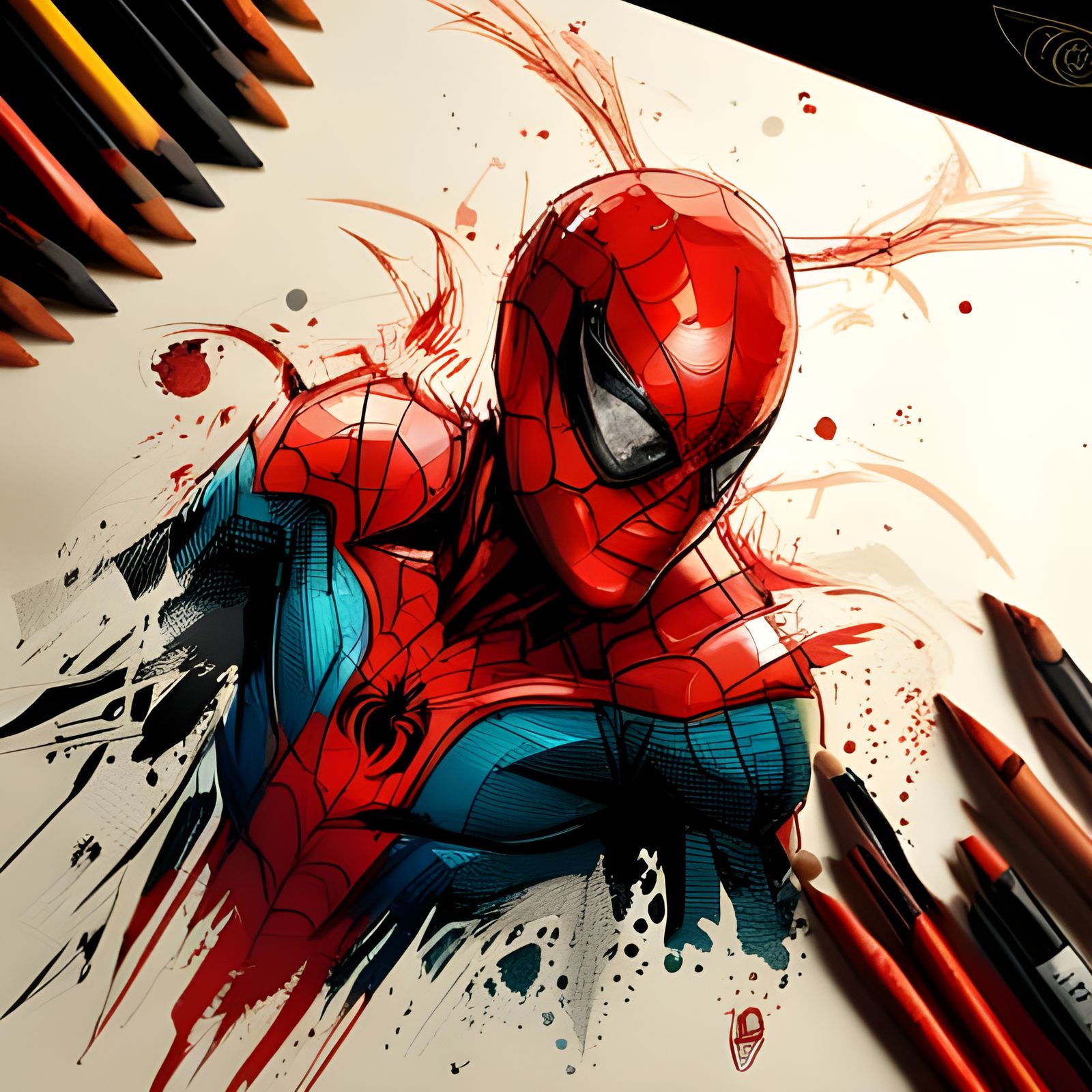 spiderman doodle - AI Generated Artwork - NightCafe Creator