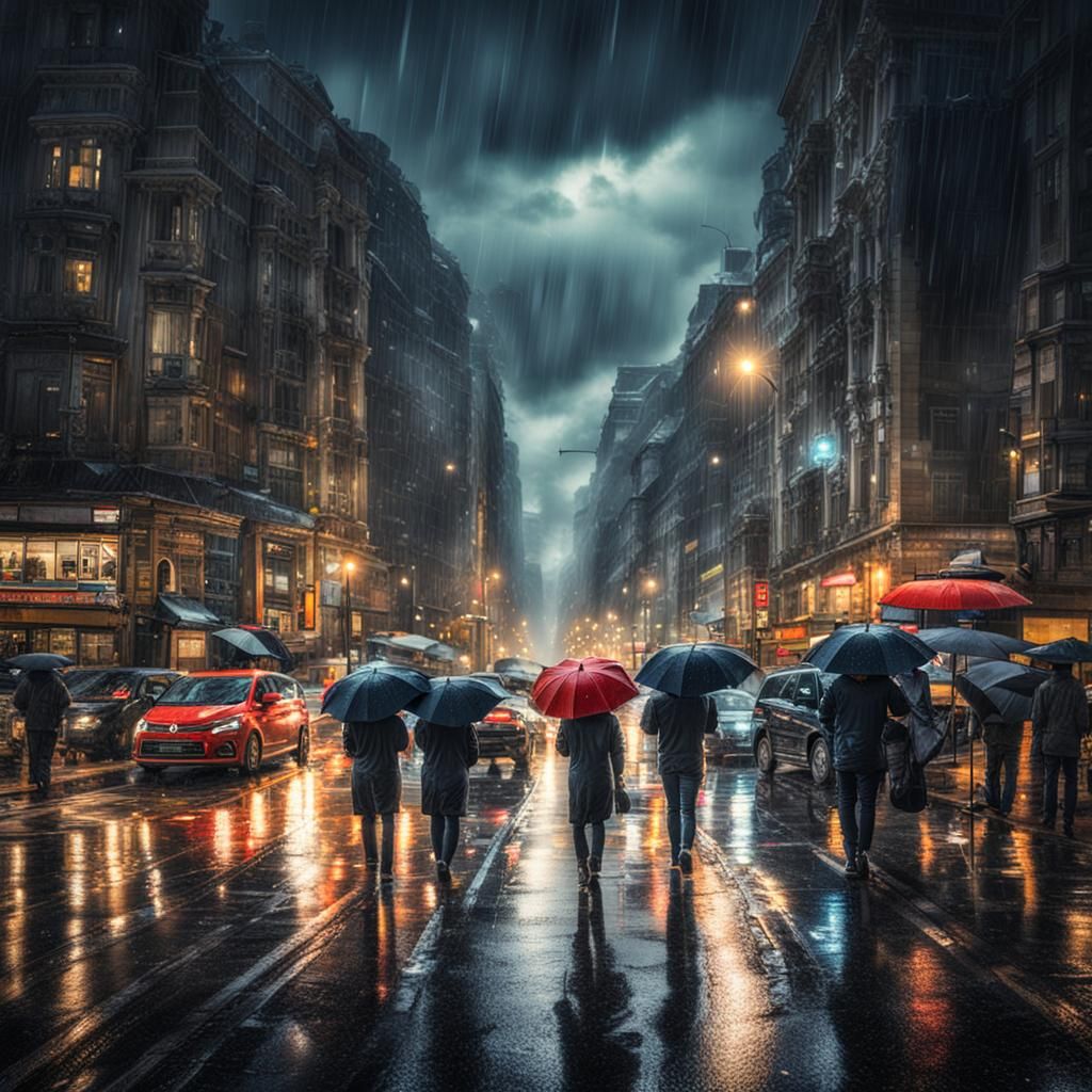 Rainy Night in Manchester   by @Charlotte Mann