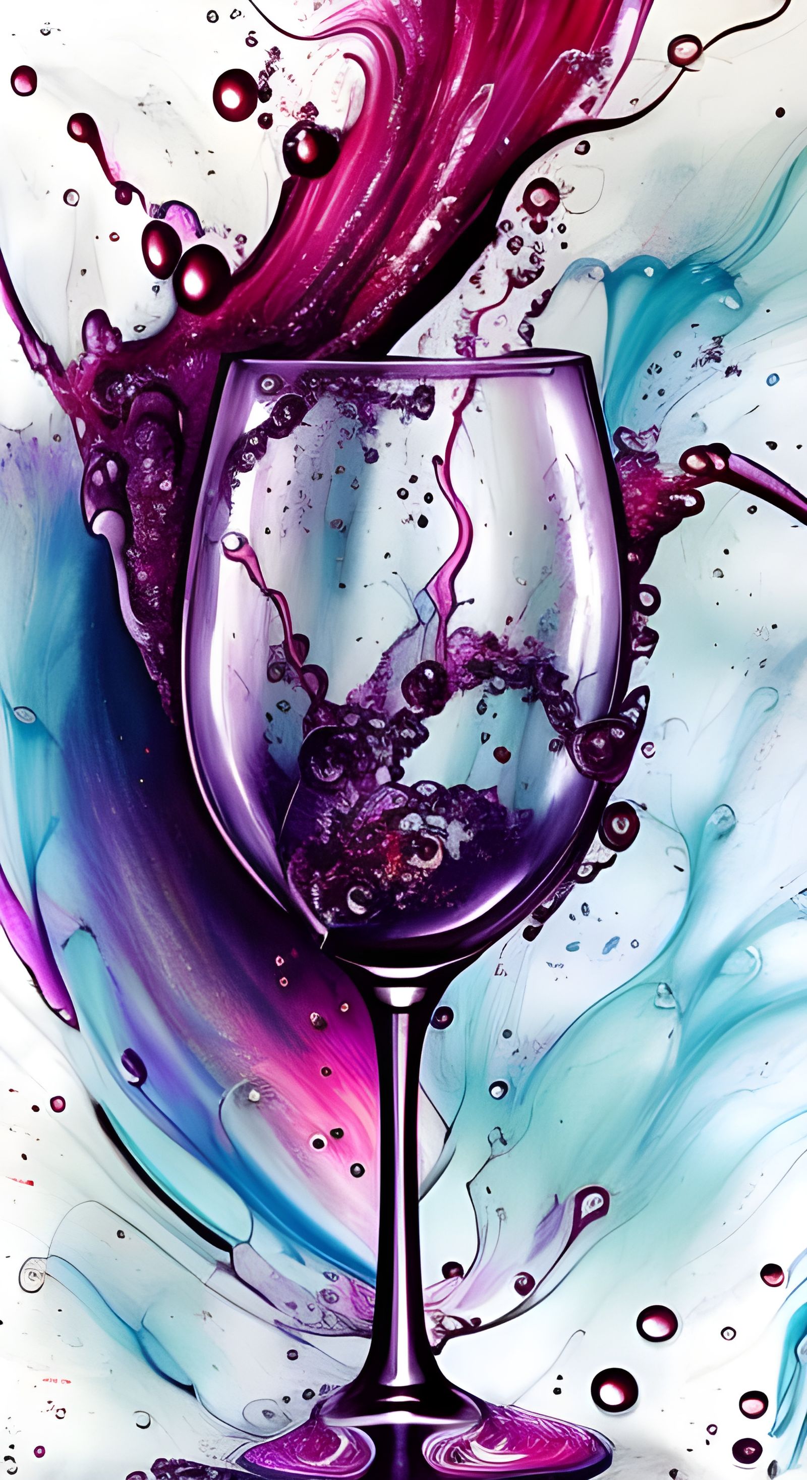 Blissful Splash Of Wine  by @Deezigns