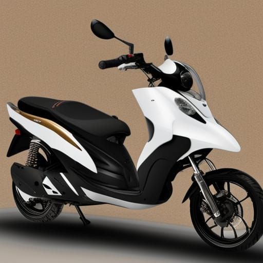 Piaggio stands on a dark field has leds on the side