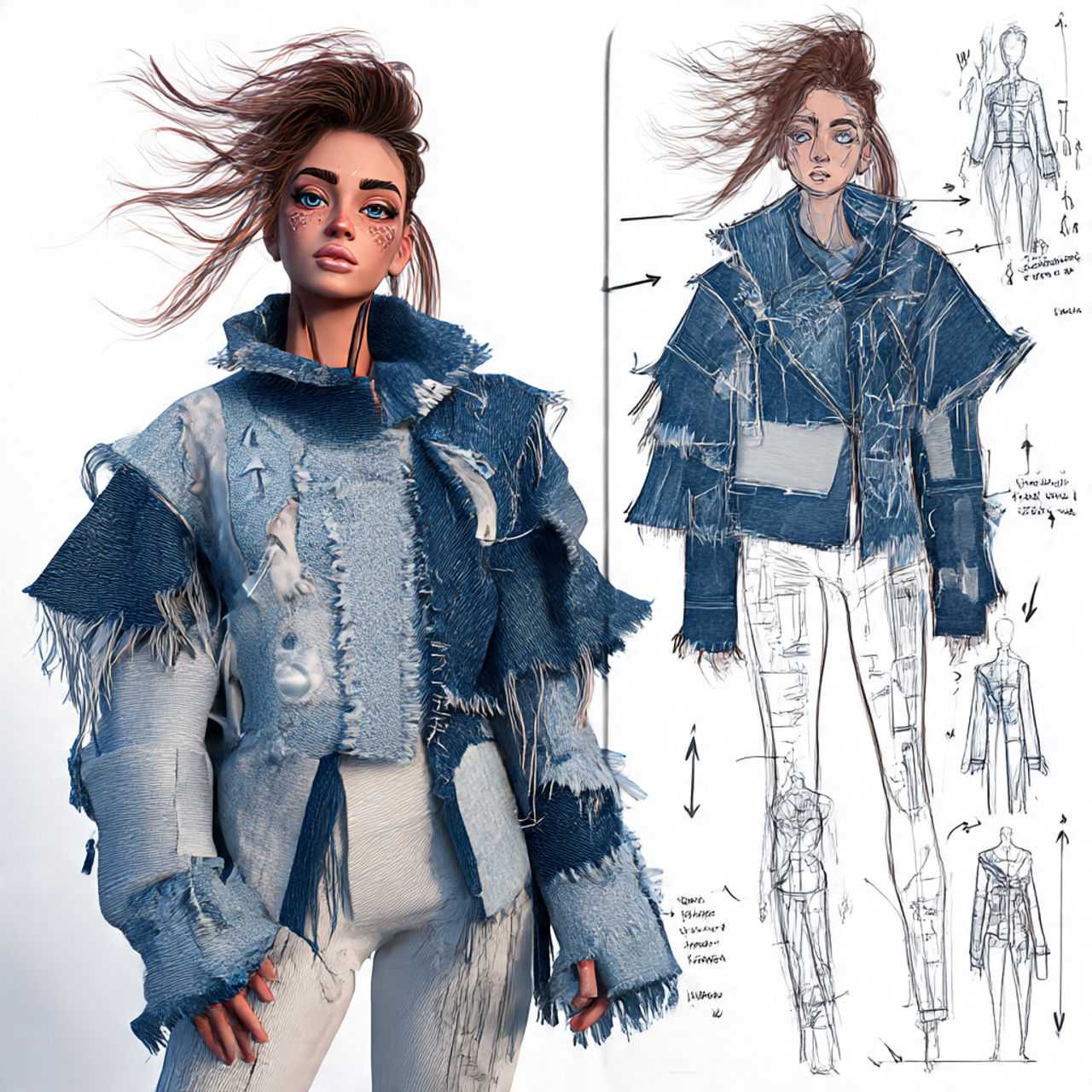 elven modern dress blueprint