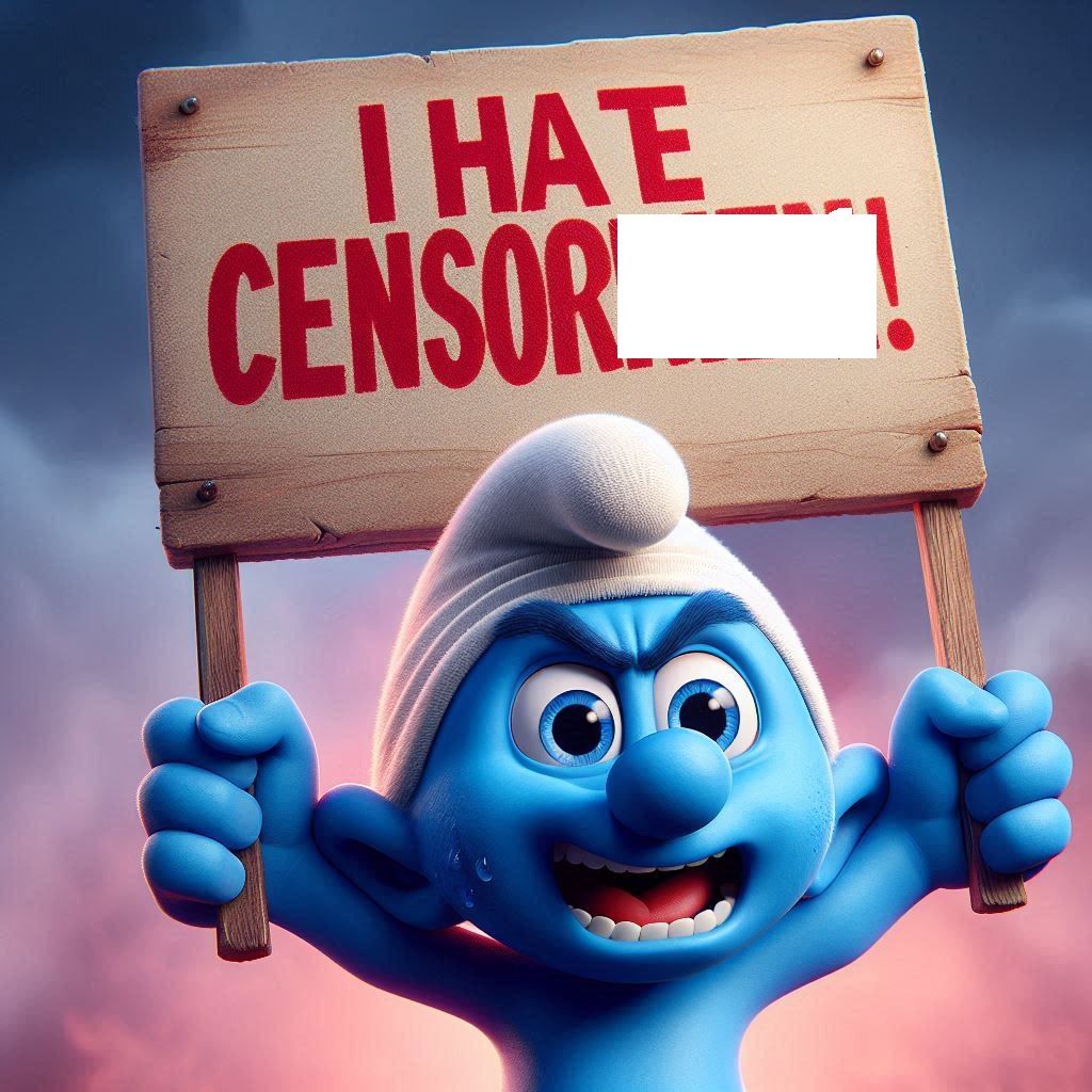 Grumpy smurf makes a statement!