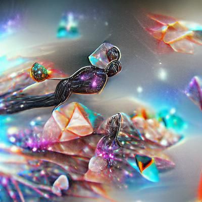 Crystals necklace diamonds