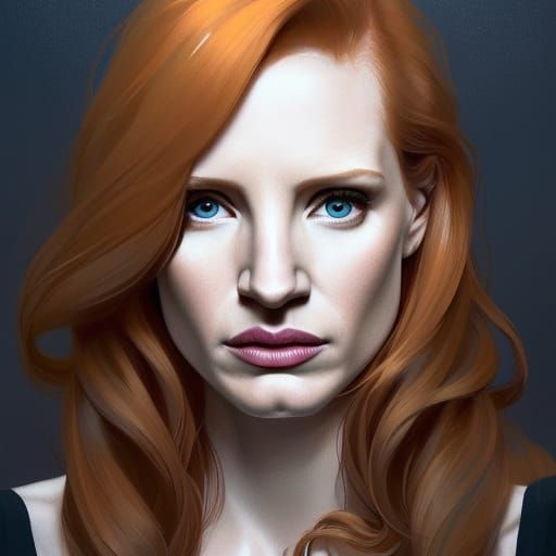 Jessica Chastain - AI Generated Artwork - NightCafe Creator