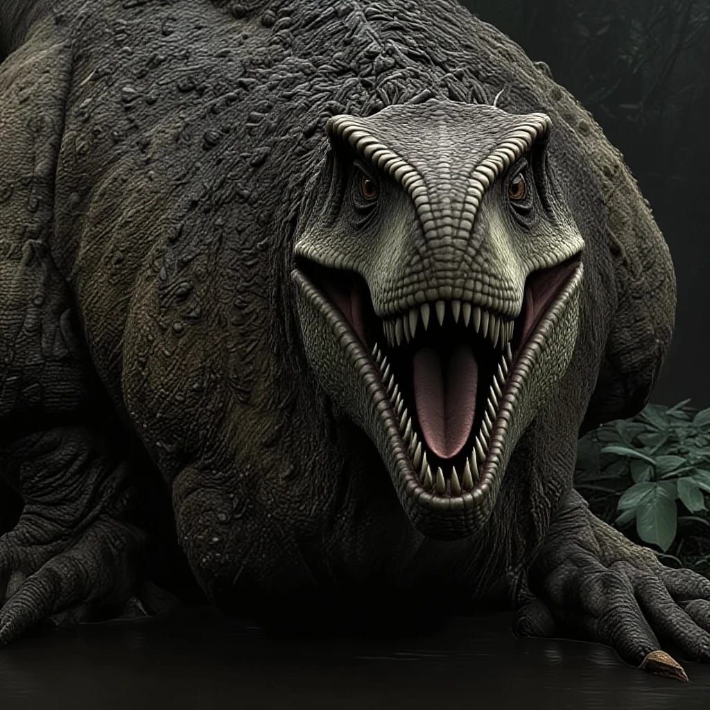 Terrifyingly realistic horror image of a scientifically accu...