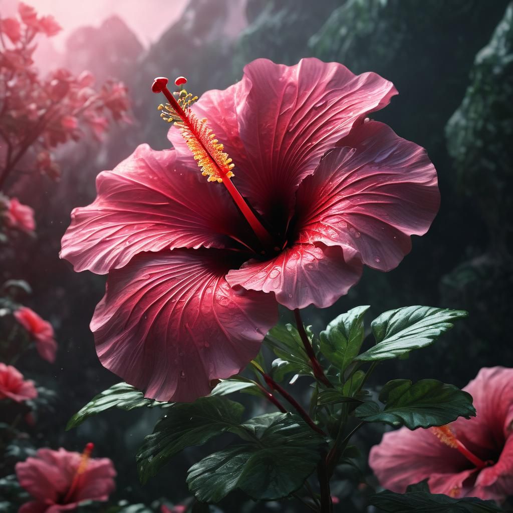  The Pink Hibiscus  by @Sarus Sandhill