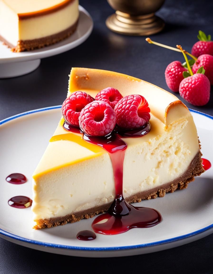 Cheesecake with Fresh Raspberry Sauce