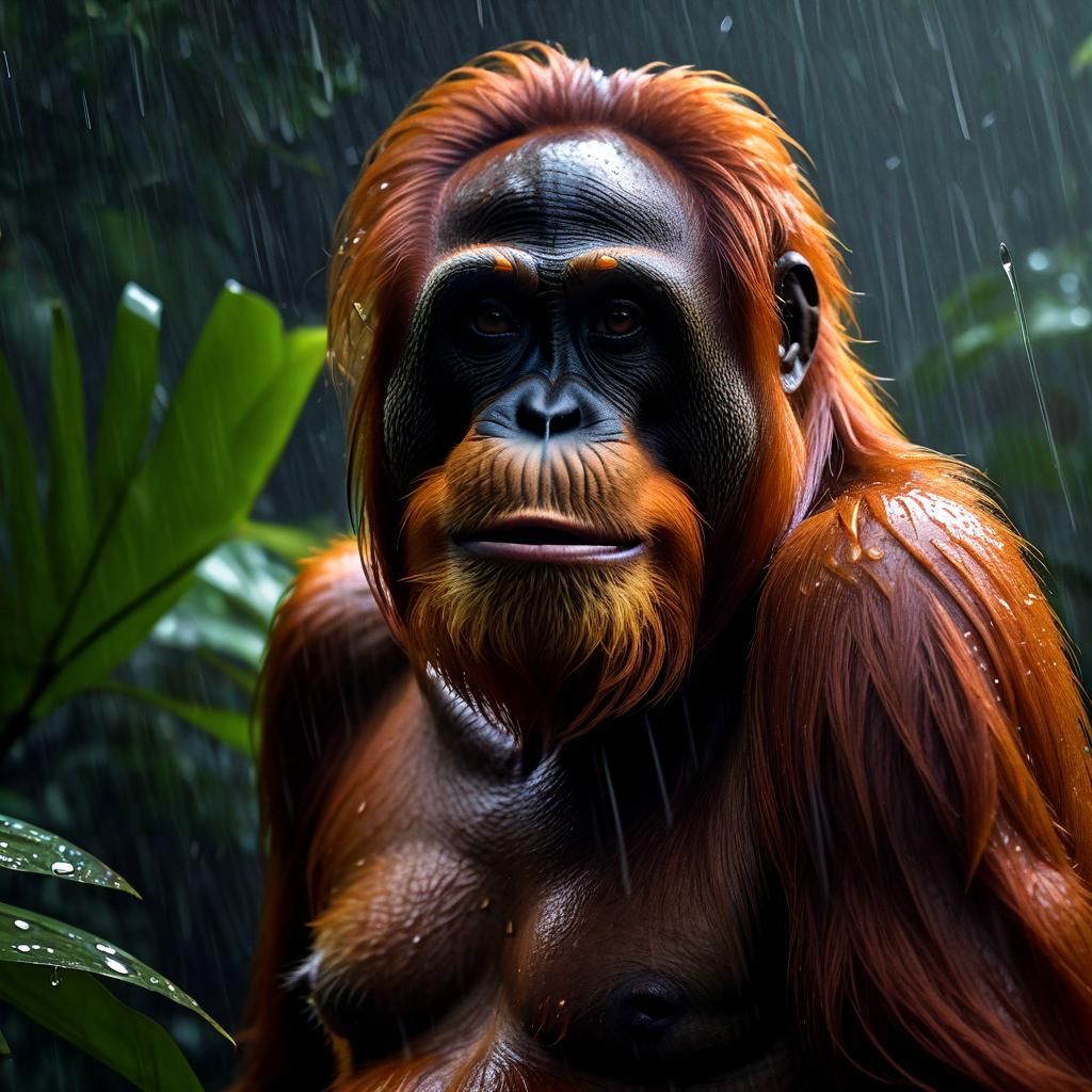 Sumatran Orangutan - AI Generated Artwork - NightCafe Creator