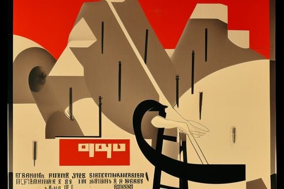Soviet Agitprop Poster: "Mountains are Pretty Rad!"