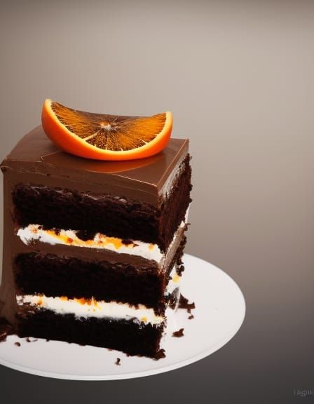 A chocolate orange layered cake